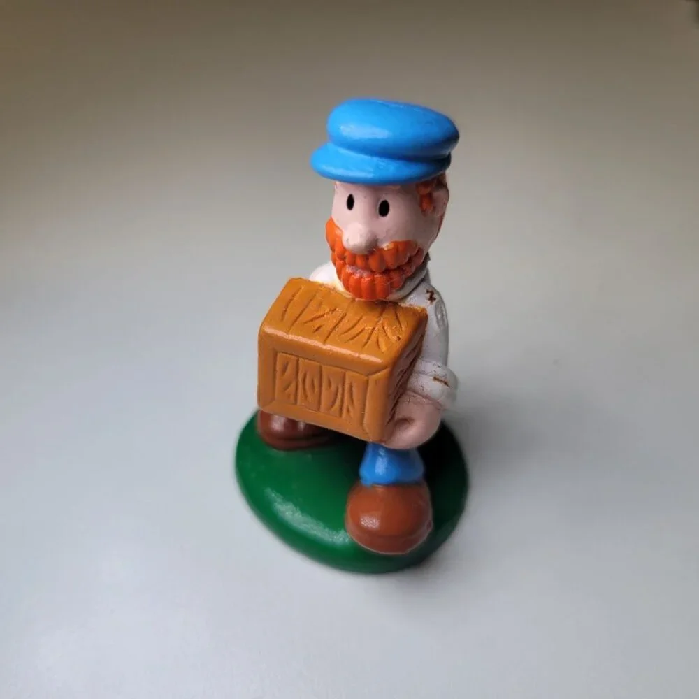 Vintage Train Towns People Plastic 2 Inch Cargo‎ Mechanic Business Commute Play